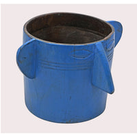Handcrafted Wooden Planter – Dark Blue Antique Finish Decorative Plant Pot - 2026081001DBA