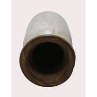 Handcrafted Wooden Flower Pot – White Antique Finish Decorative Planter - 2026081002WAF