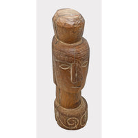 Handcrafted Tribal Head Wooden Sculpture - 2026081209UNQ