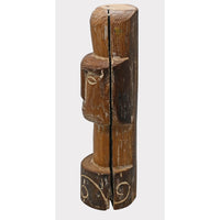 Handcrafted Tribal Wooden Head Sculpture – Rustic Folk Art Décor - 2026081210UNQ