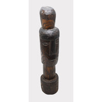 Dark Walnut Hand-Carved Wooden Statue - 2026081218UNQ