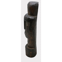 Dark Walnut Hand-Carved Wooden Statue - 2026081218UNQ
