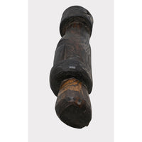 Dark Walnut Hand-Carved Wooden Statue - 2026081218UNQ