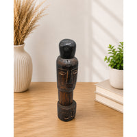 Hand-Carved Antique Wood Face Sculpture - 2026081220UNQ
