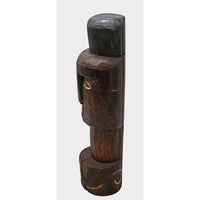 Hand-Carved Antique Wood Face Sculpture - 2026081220UNQ