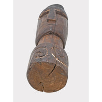 Hand-Carved Antique Wood Face Sculpture - 2026081220UNQ