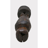 Dark Aged Hand-Carved Wooden Face Statue - 2026081221UNQ