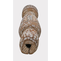 Limewashed Natural Wood Tribal Statue - 2026081228UNQ