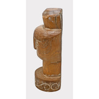 Handcrafted Tribal Head Wooden Sculpture - 2026081230UNQ
