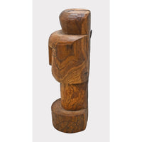 Vintage Teak-Toned Wooden Face Sculpture - 2026081231UNQ