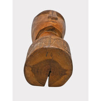 Vintage Teak-Toned Wooden Face Sculpture - 2026081231UNQ
