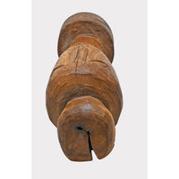 Vintage Teak-Toned Wooden Face Sculpture - 2026081231UNQ