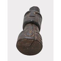 Dark Aged Hand-Carved Wooden Face Statue - 2026081233UNQ