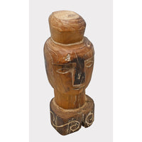 Natural Teak Hand-Carved Wooden FaceStatue - 2026081240UNQ