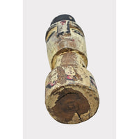Distressed Vintage Yellow Wooden Tribal Statue - 2026081241UNQ