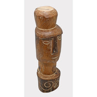 Natural Teak Hand-Carved Wooden FaceStatue - 2026081242UNQ