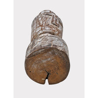 Limewashed Natural Wood Tribal Statue - 2026081243UNQ