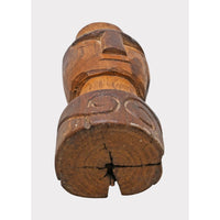 Vintage Handcrafted Natural Wood Face Sculpture - 2026081245UNQ