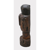 Hand-Carved Antique Wood Face Sculpture - 2026081247UNQ
