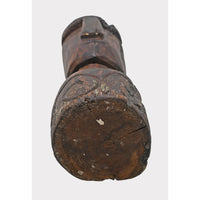 Hand-Carved Antique Wood Face Sculpture - 2026081247UNQ