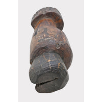 Hand-Carved Antique Wood Face Sculpture - 2026081247UNQ
