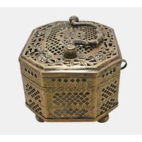 Handcrafted Metal Jali Work Decorative Storage Box - 2026081502UNQ