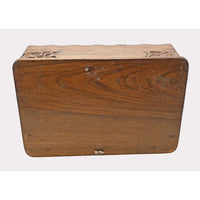 Handcrafted Wooden Carved Decorative Storage Box – Floral Antique Finish - 2026081504UNQ