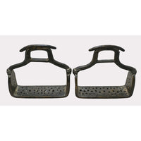 Handcrafted Iron Horse Riding Stirrup Pair – Traditional Rustic Antique Finish - 2026081506UNQ