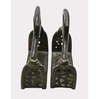 Handcrafted Iron Horse Riding Stirrup Pair – Traditional Rustic Antique Finish - 2026081506UNQ