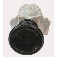 Handcrafted Marble Classical Lady Bust Sculpture with Black Pedestal - 2026081801UNQ