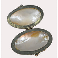 Antique Sheep Horn Small Storage Box with Decorative Metal Frame - 2026081803UNQ