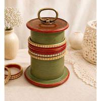 Handcrafted Traditional Rajasthani Wooden Bangle Hanger – Vintage Bangle Storage & Display Stand - 2026081804UNQ