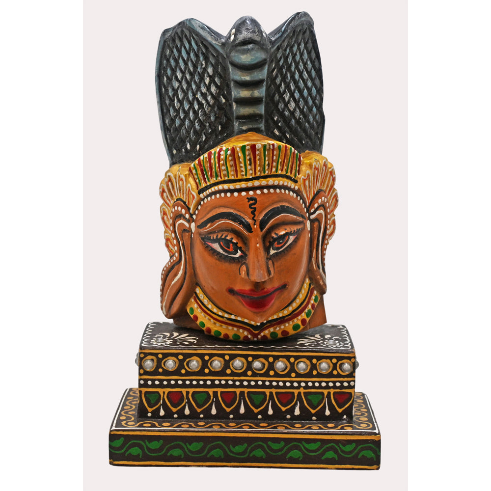 Close-up of Nag Devta face and Sheshnag hood
