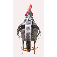 Handcrafted Iron Rooster Figurine – Black & Red  Rust Antique Finish - 2026081901BRR