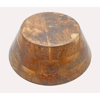 Handcrafted Wooden Decorative Bowl – Floral Hand-Painted Antique Finish - 2026081904UNQ