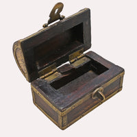 Handcrafted Wooden Storage Box – Vintage Trunk Design with Brass Antique Detailing - 2026081905UNQ