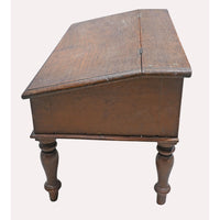 Handcrafted Wooden Storage Table – Vintage Antique Chest with Turned Legs - 2026081913UNQ