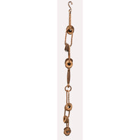 Antique Iron Hanging Chain – Traditional Rustic Wall Décor with Ring & Bell Details - 2026081915UNQ