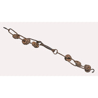 Antique Iron Hanging Chain – Traditional Rustic Wall Décor with Ring & Bell Details - 2026081915UNQ