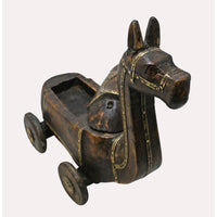 Handcrafted Wooden Camel Shaped Spice Box – Traditional Indian Antique Finish - 2026081918UNQ