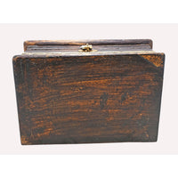 Handcrafted Antique Wooden Storage Box – Ornate Brass Inlay Design - 2026082004UNQ
