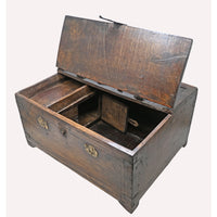 Antique Handcrafted Wooden Storage Chest – Vintage Multi-Compartment Organizer - 2026082010UNQ