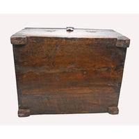 Antique Handcrafted Wooden Storage Chest – Vintage Multi-Compartment Organizer - 2026082010UNQ