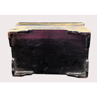 Handcrafted Vintage Wooden Storage Box with Intricate Gold Carved Details - 2026082202UNQ