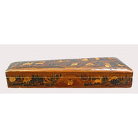 Handcrafted Vintage Wooden Storage Box – Traditional Bird & Nature Artwork - 2026082204UNQ