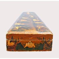 Handcrafted Vintage Wooden Storage Box – Traditional Bird & Nature Artwork - 2026082204UNQ