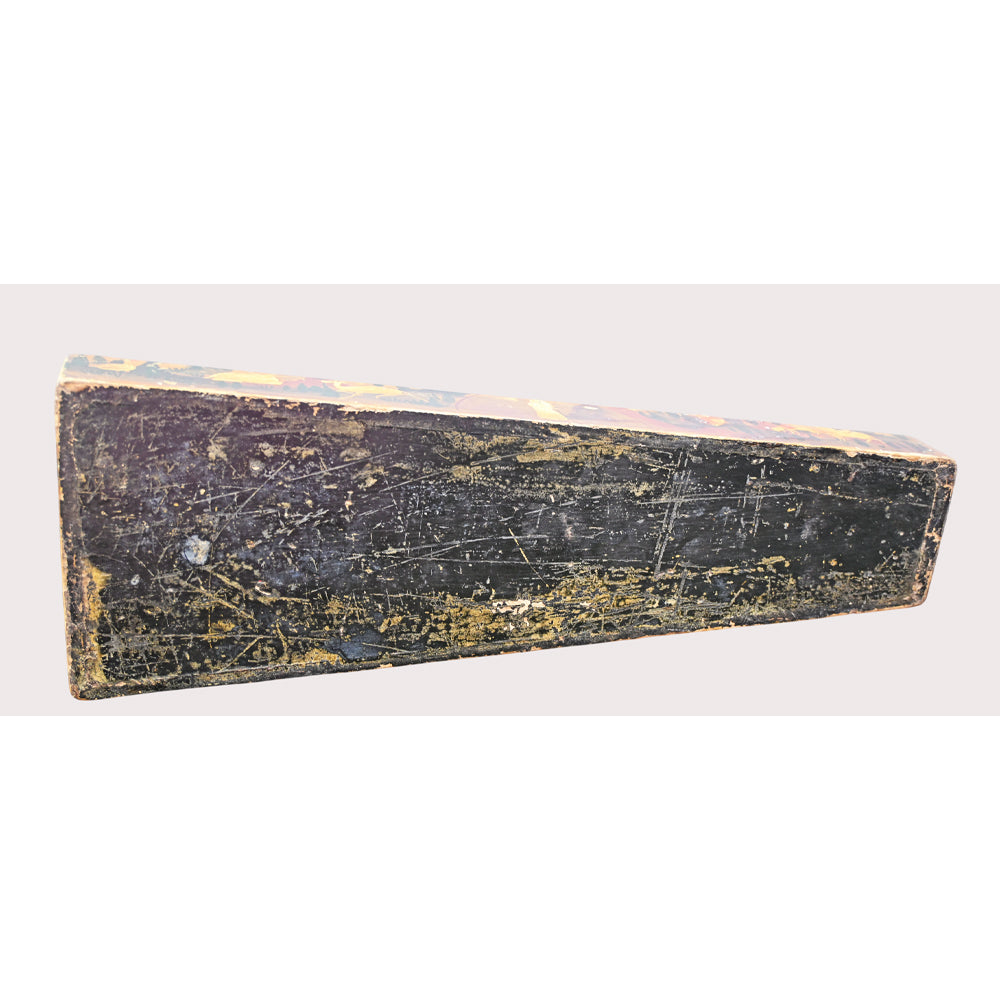 Alternate view of hand-painted wooden storage box