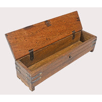 Handcrafted Wooden Keepsake Storage Box – Iron Studs & Rustic Lock - 2026082206UNQ