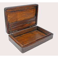 Handcrafted Wooden Storage Box with Colorful Mosaic Tile Design - 2026082207UNQ