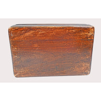Handcrafted Wooden Storage Box with Colorful Mosaic Tile Design - 2026082207UNQ